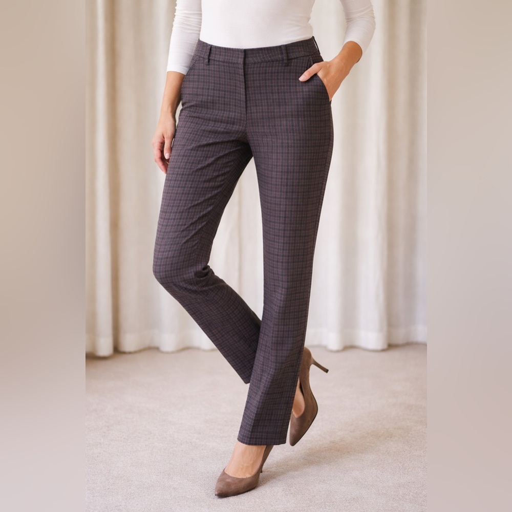 Kut from the Kloth Checkered Straight Leg Pants